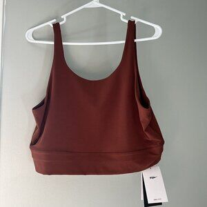 Nike Women's Luxe Cropped Novelty Tank Top Brown CV0576-217 Size XXL
